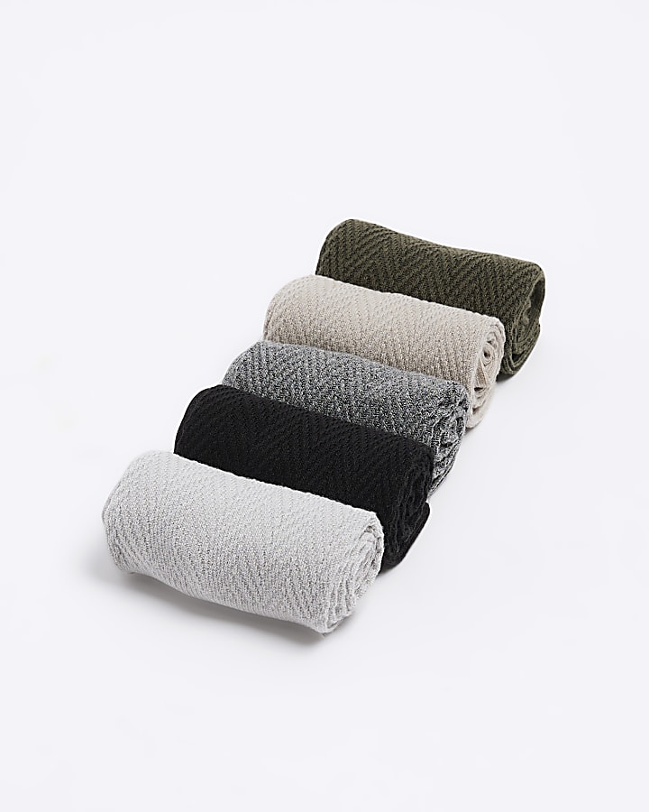 Khaki ankle socks multipack