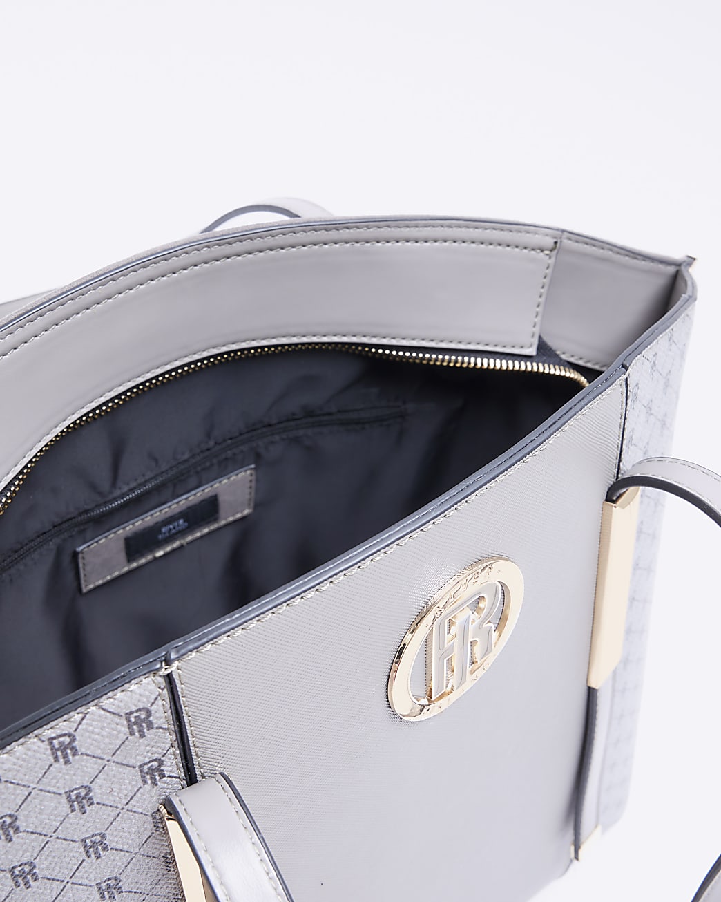 Grey RI monogram tote bag