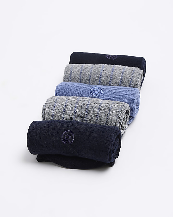 Blue ankle socks multipack