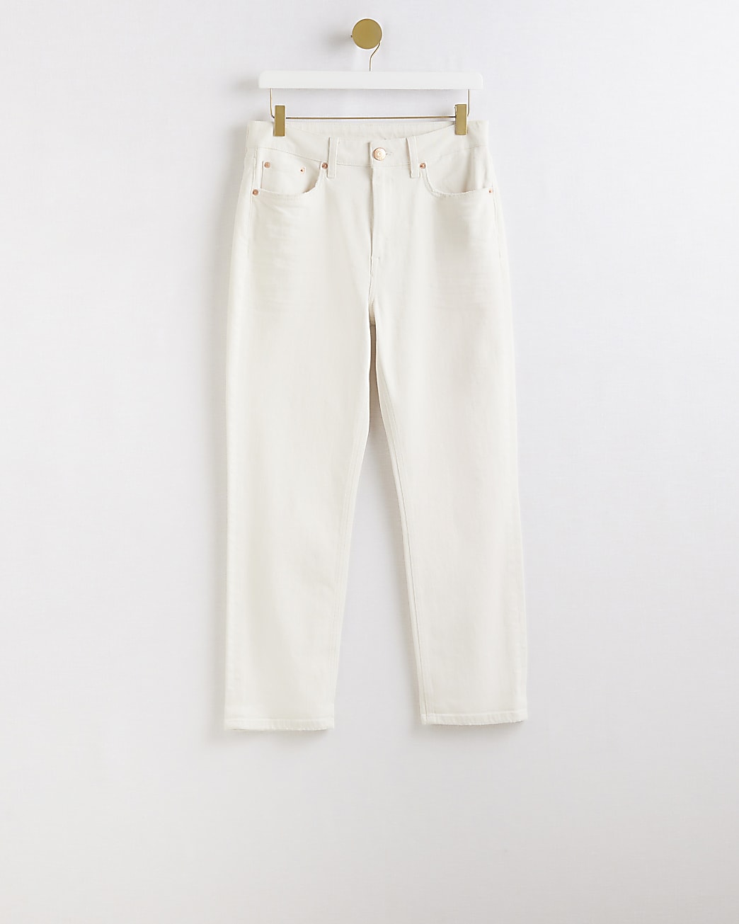 White high waist mom jeans