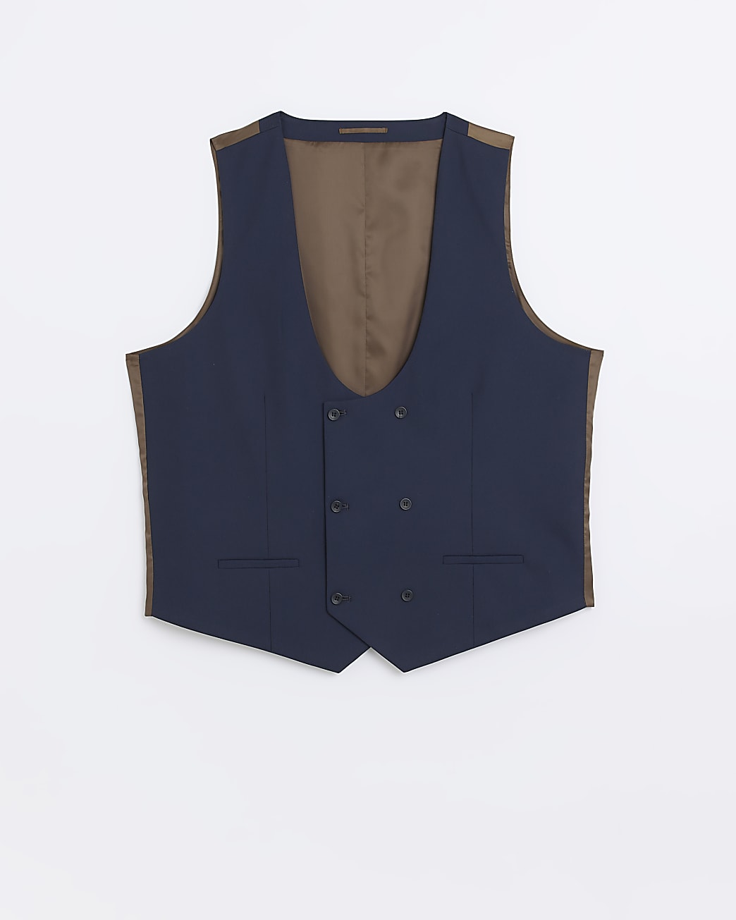 Big & Tall navy skinny fit waistcoat
