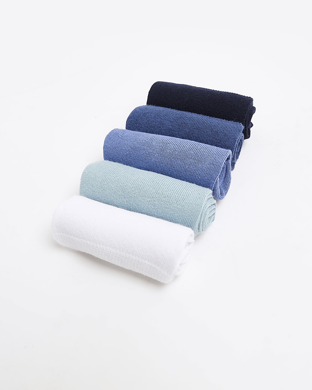 Blue multipack of 5 ankle socks