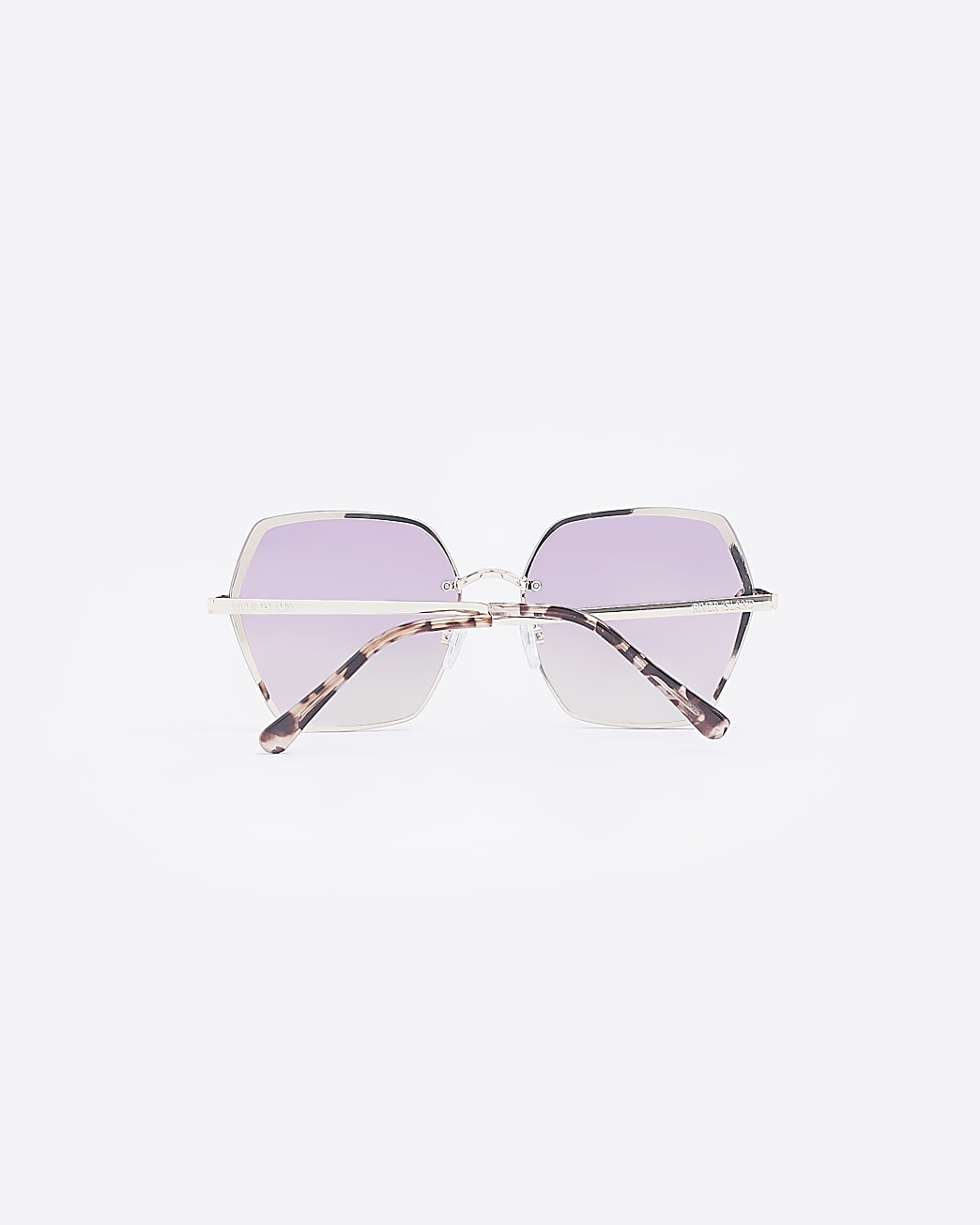 Gold Rimless Glitter Sunglasses