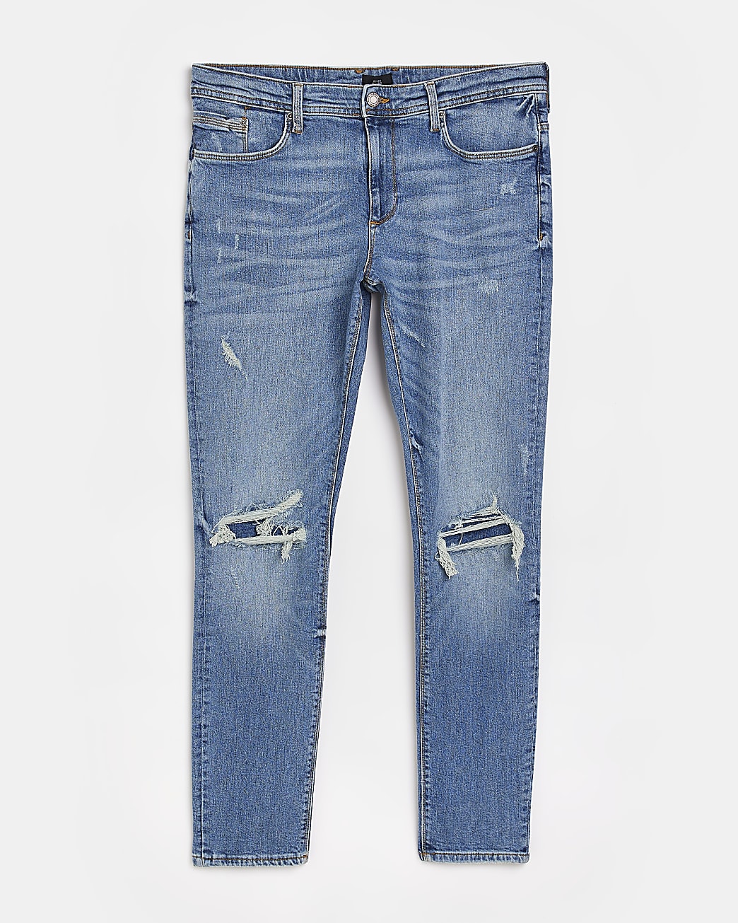 Blue Skinny fit ripped jeans