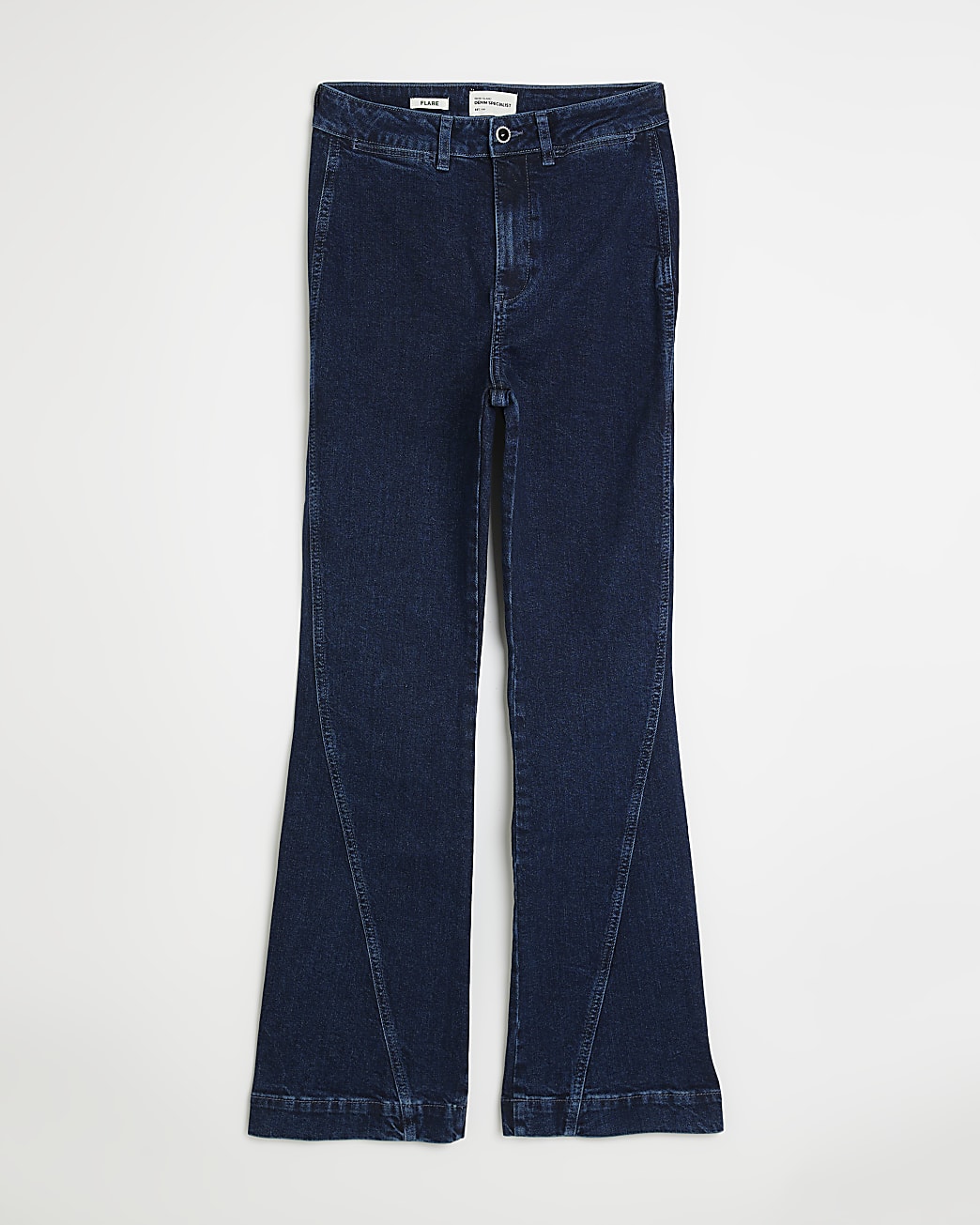 Blue high waisted flared jeans