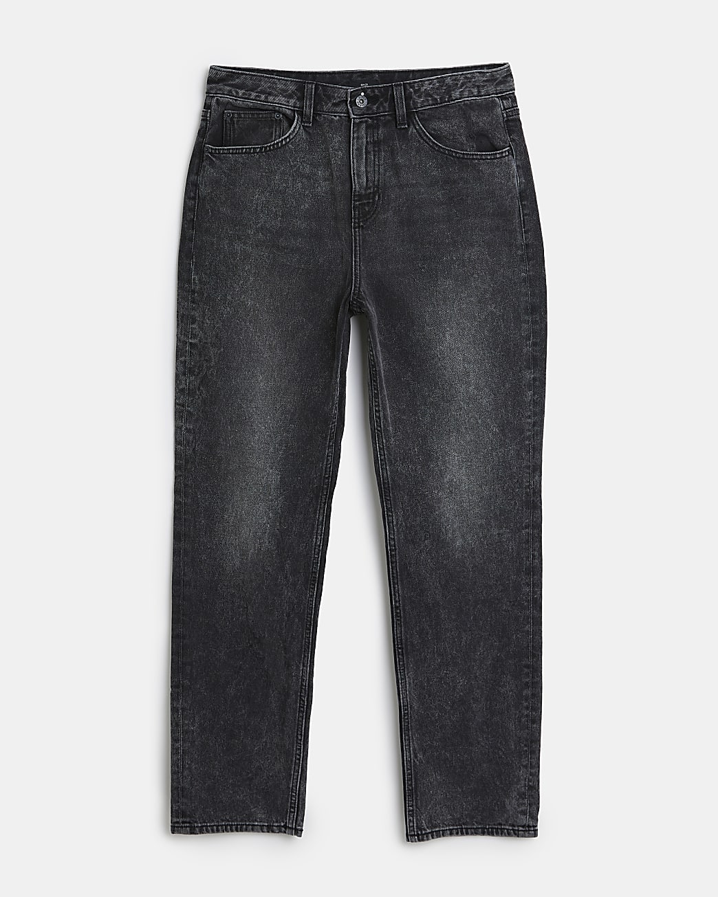 Black high waisted straight leg jeans