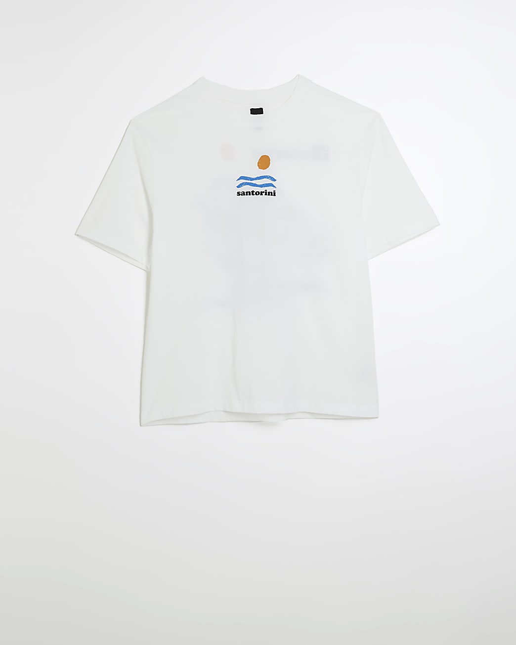 White oversized fit Santorini graphic t-shirt