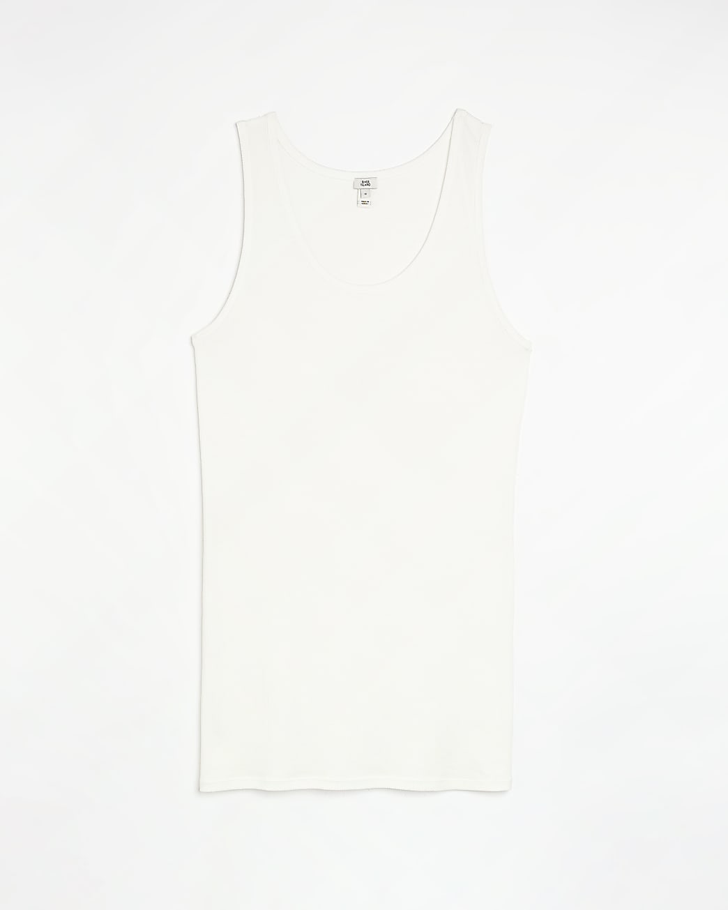 Plus white longline vest top