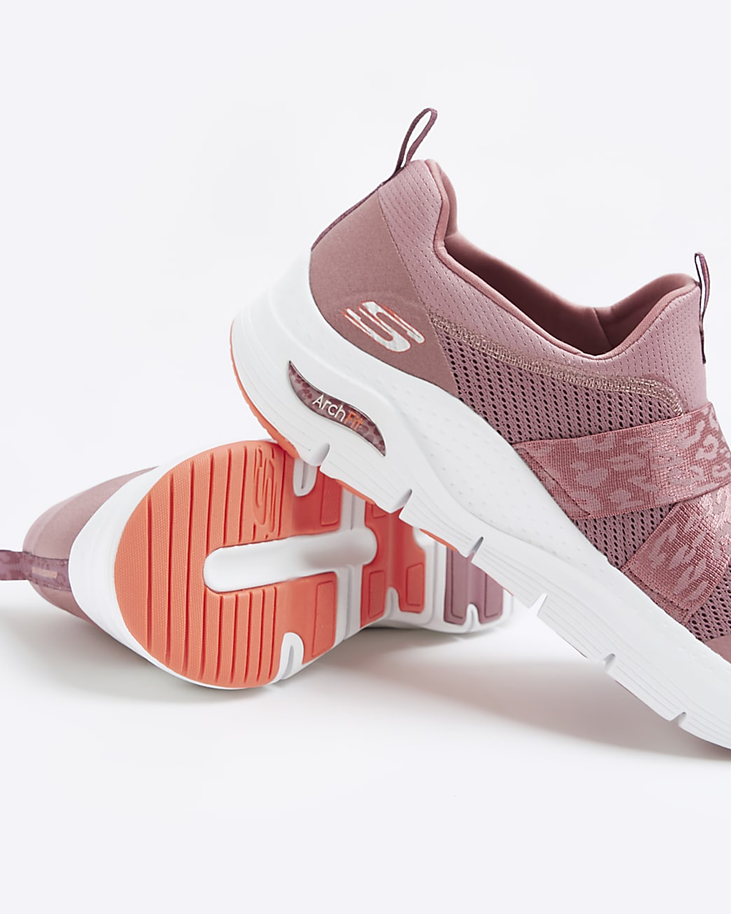 Sketchers pink arch fit trainers