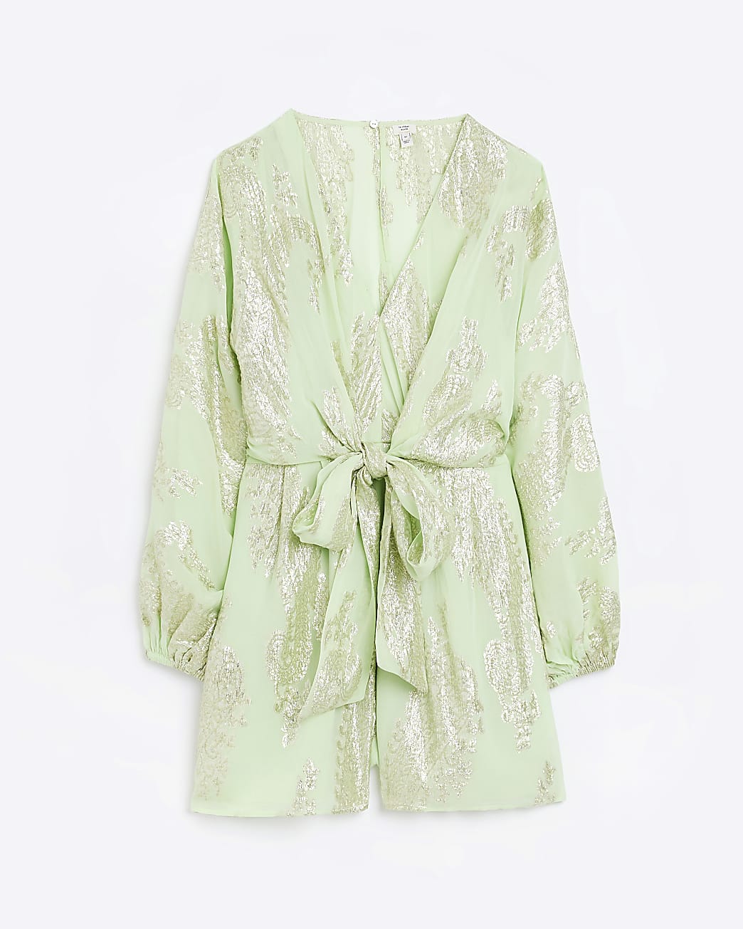 Plus Green Wrap Playsuit