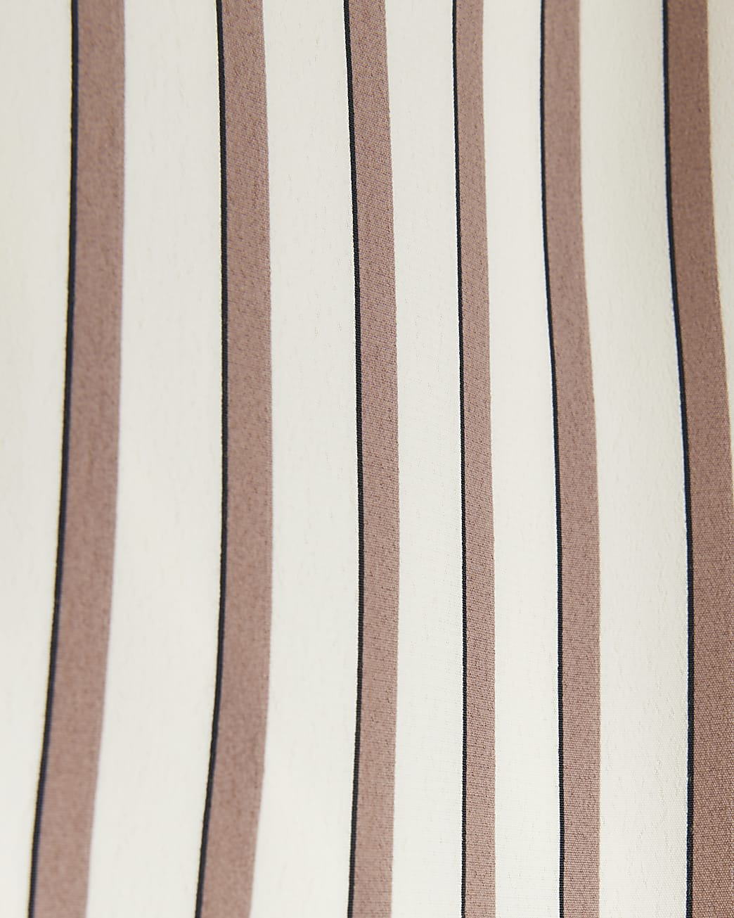 Brown striped cross front blouse