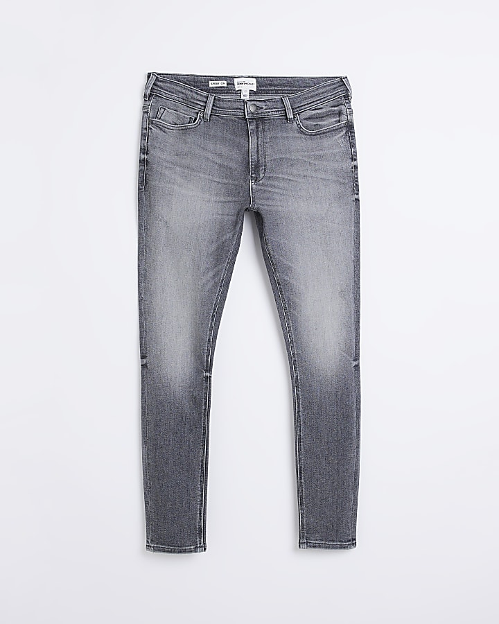 Grey spray on super skinny fit jeans