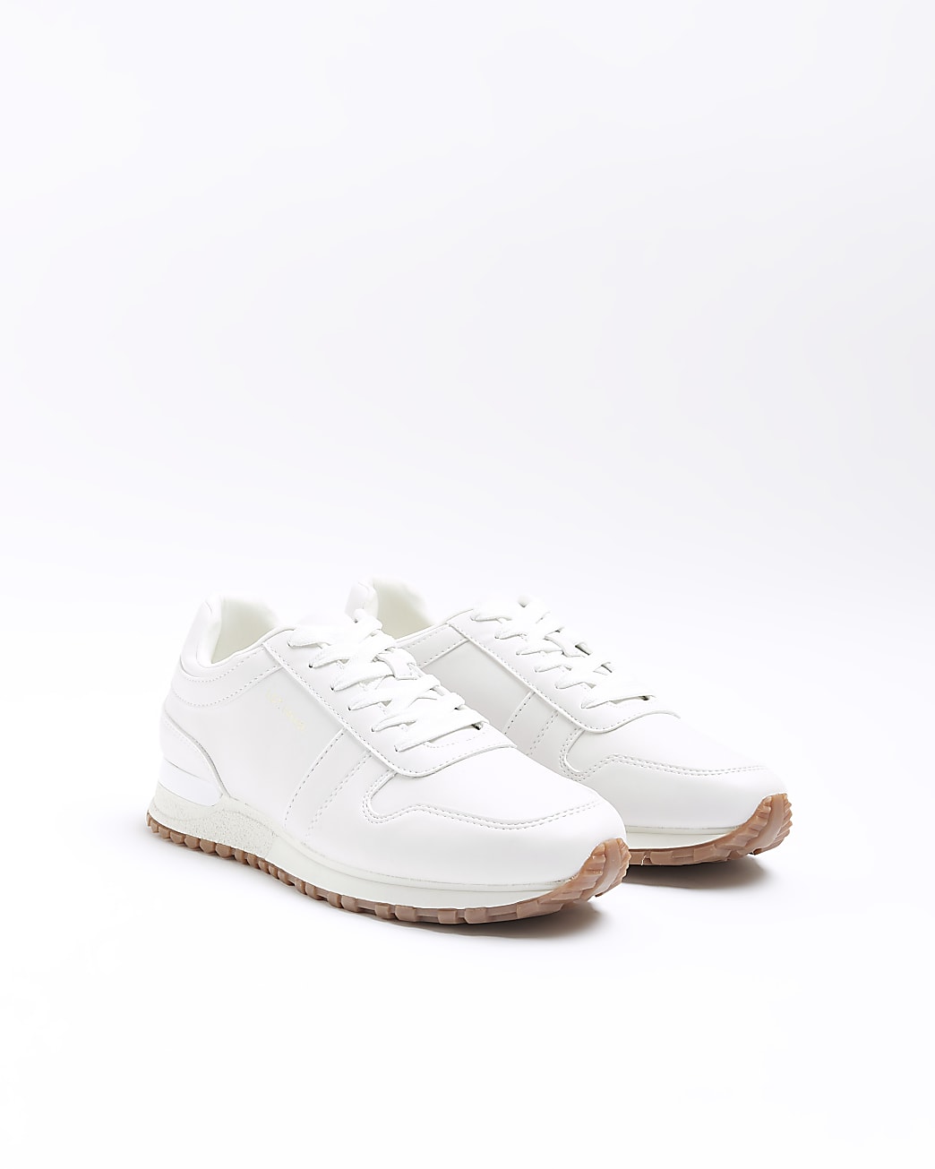 White embossed trainers