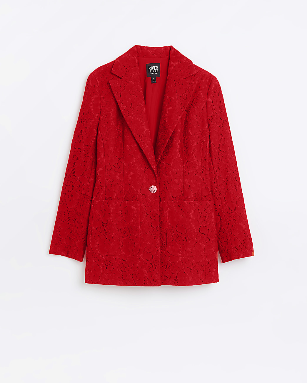 Red lace blazer