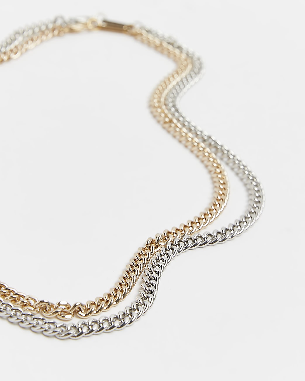 Gold colour multipack of 2 chain necklace