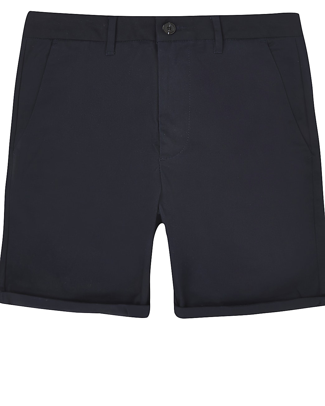 Navy skinny fit chino shorts