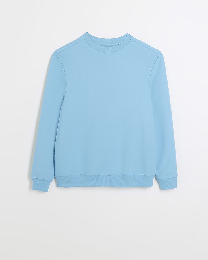 Blue regular fit long sleeve sweatshirt