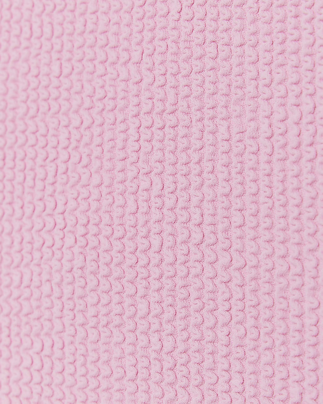 Pink textured scoop neckline swimsuit
