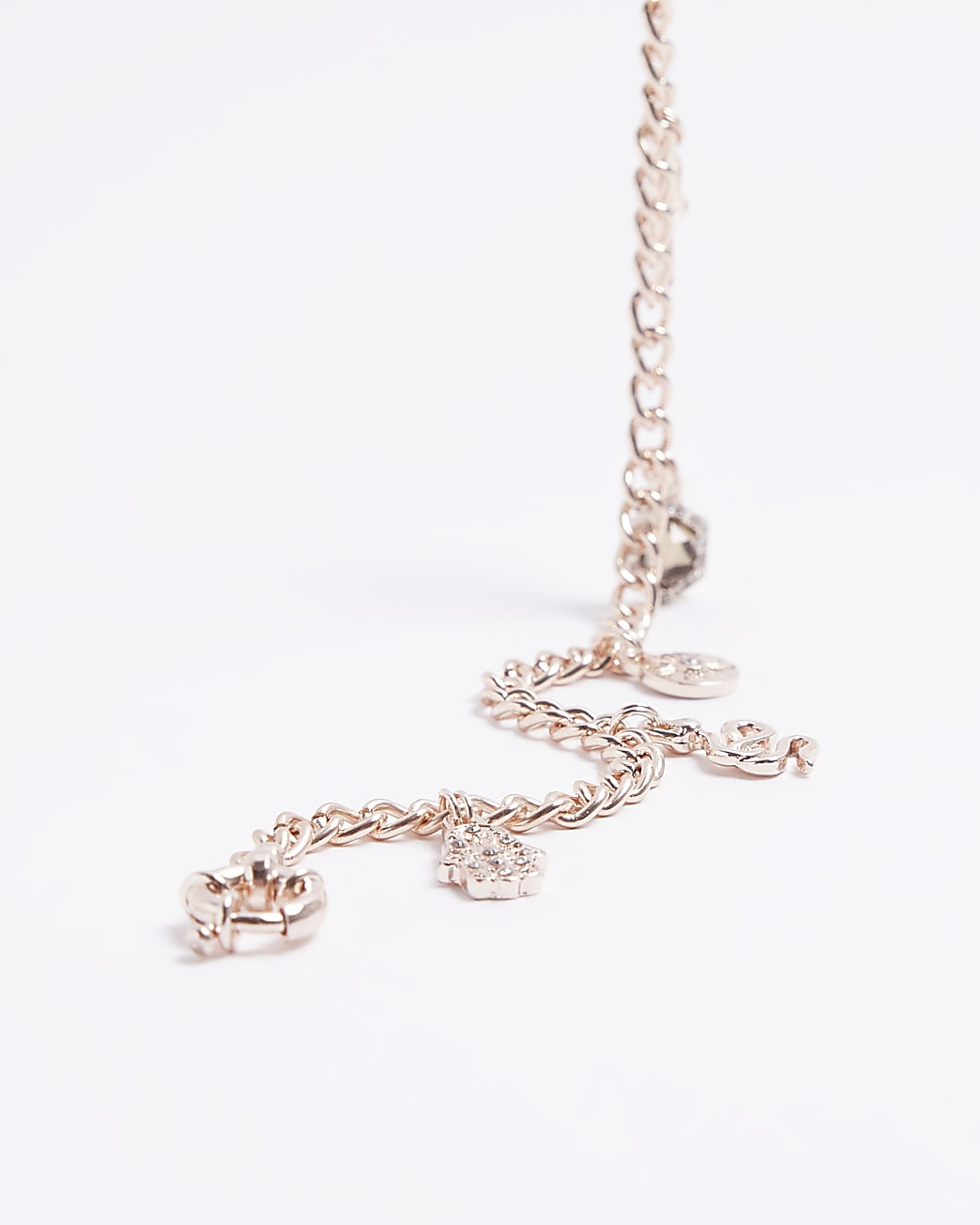 Rose gold charm bracelet