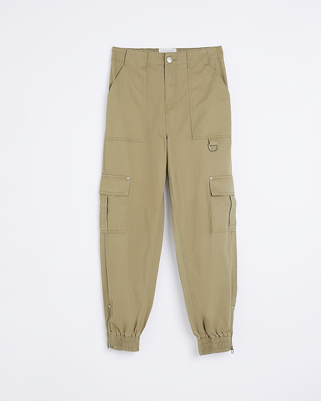 Beige Cargo Trousers