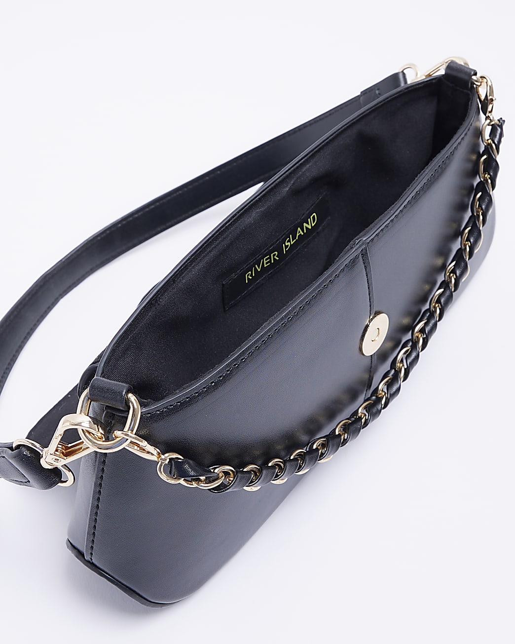 Black chain detail shoulder bag