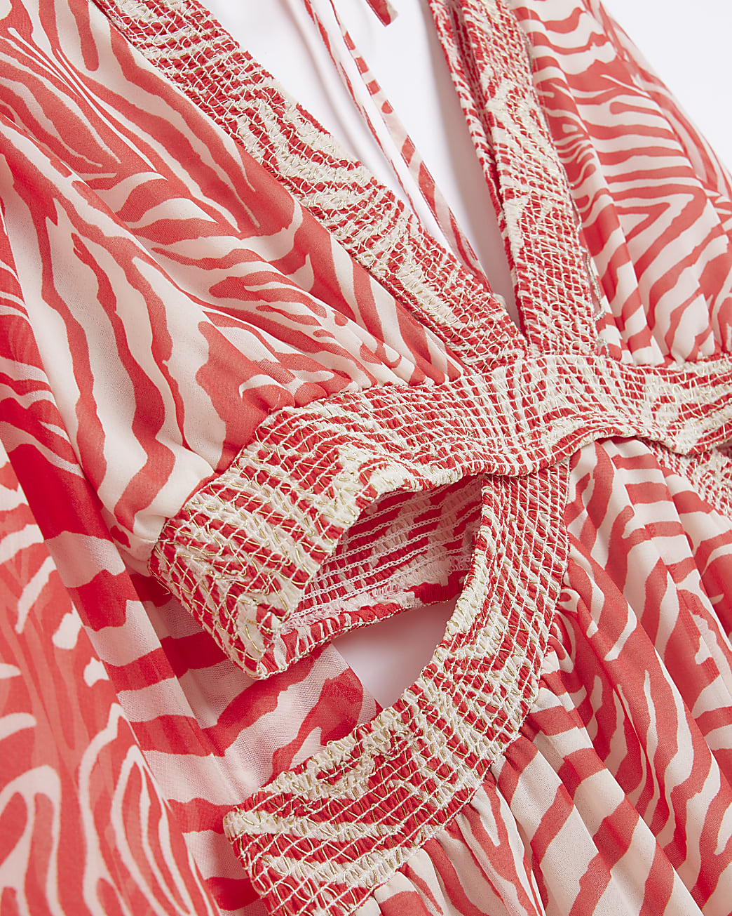 Plus red animal print cut out playsuit