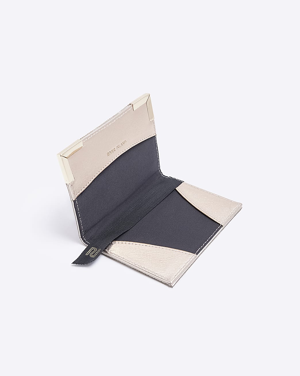 Gold passport holder and luggage tag set