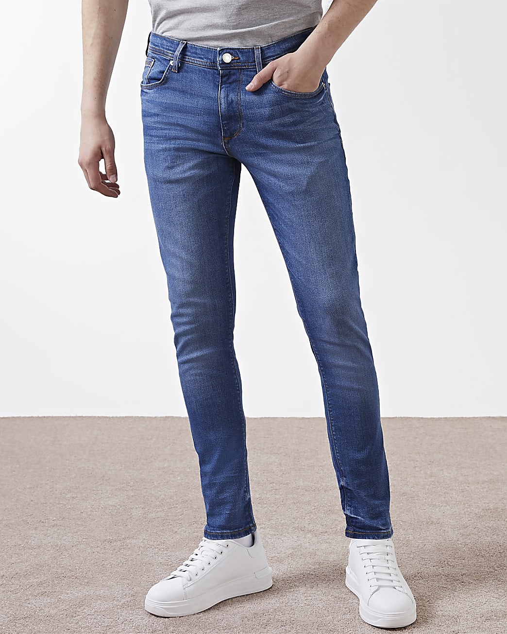 Black and blue multipack of 2 skinny jeans