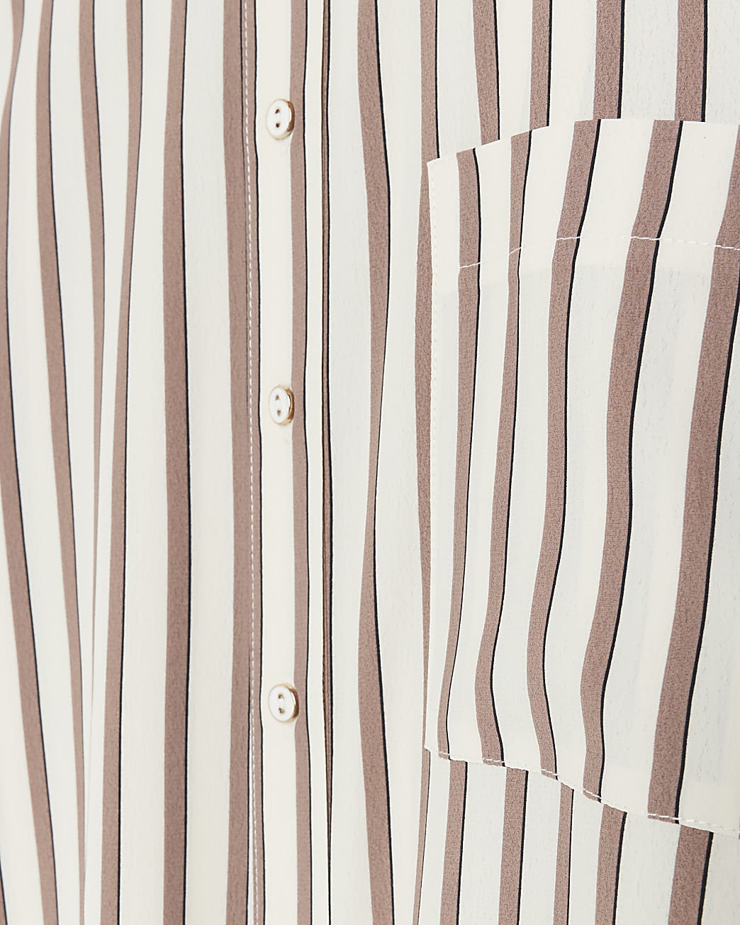 Beige striped oversized shirt