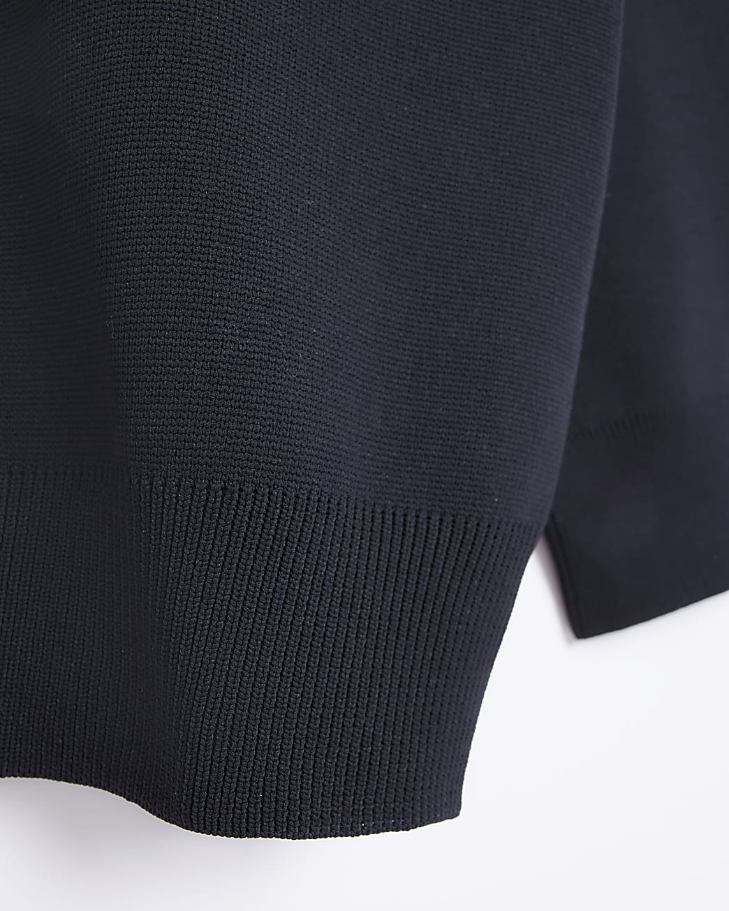 Big & Tall black slim fit striped jumper