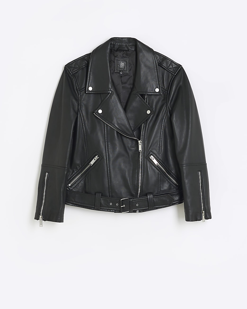 Black RI Studio leather oversized jacket