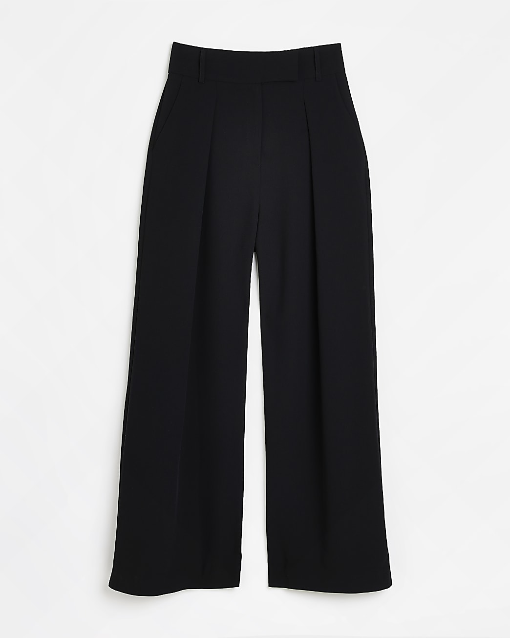 Black wide leg trousers