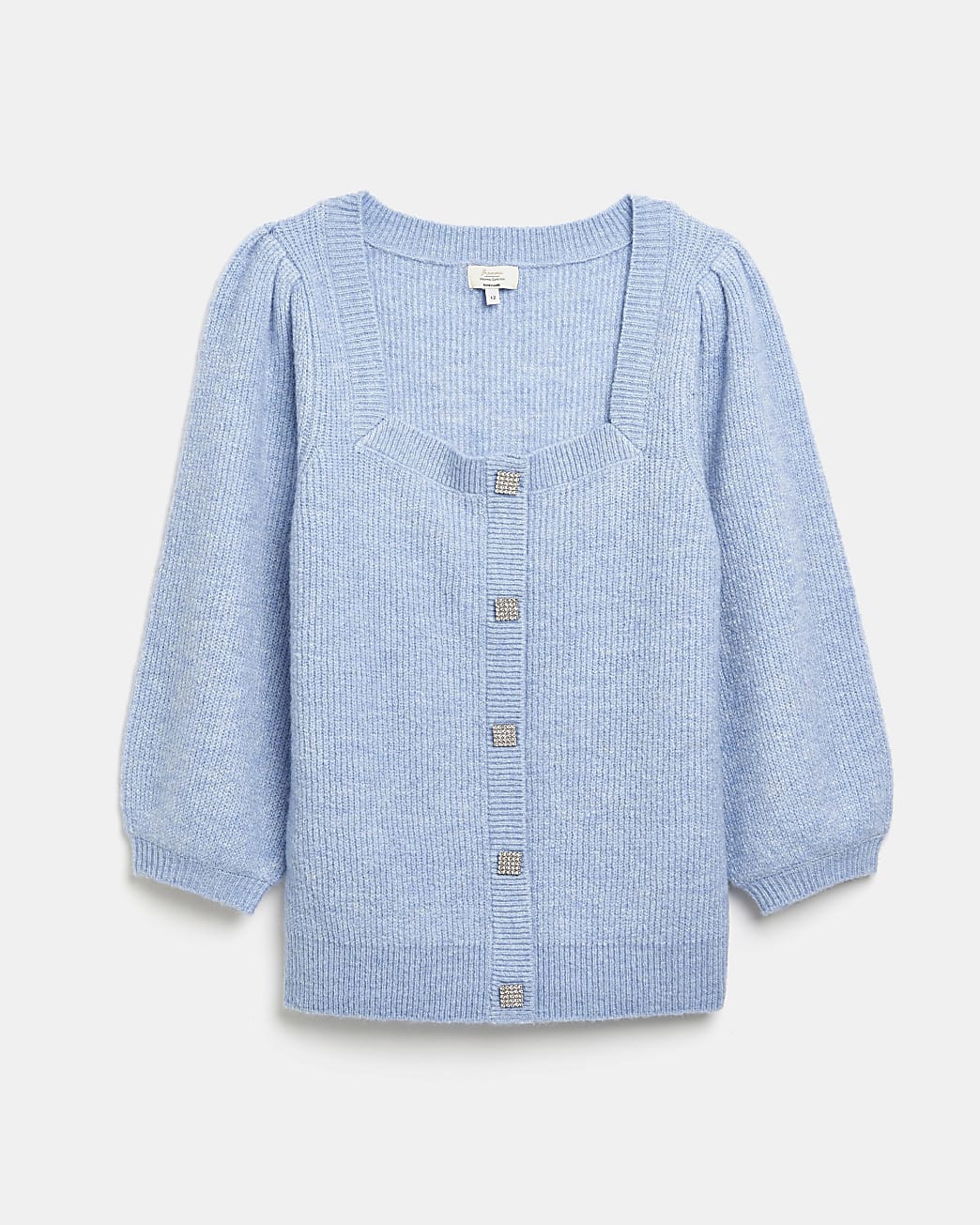 Blue maternity knitted cardigan