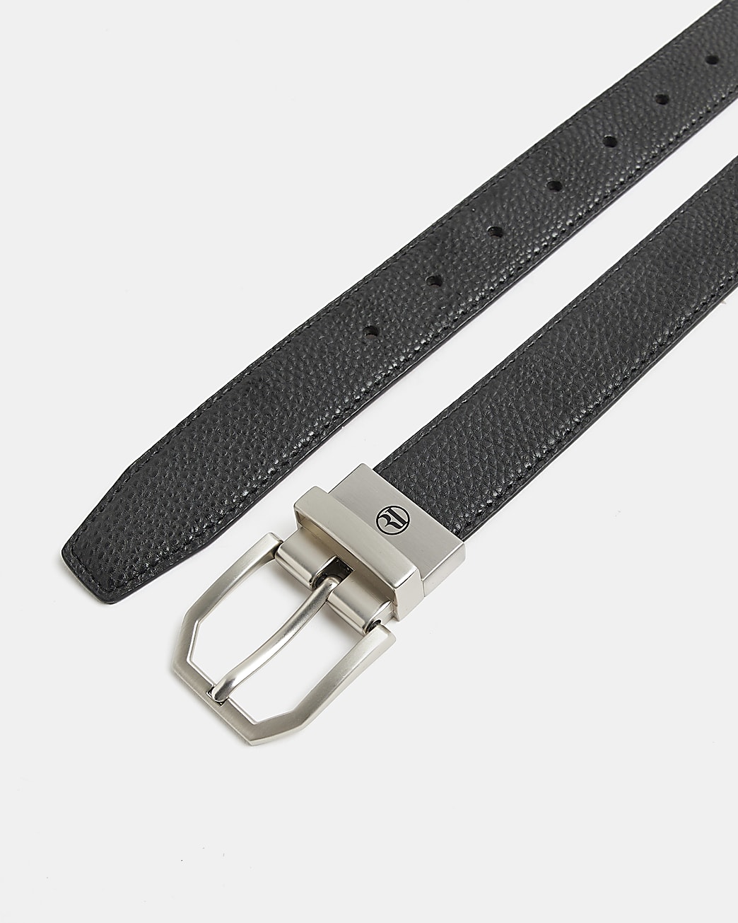 Black Ri Buckle Reversible  Belt