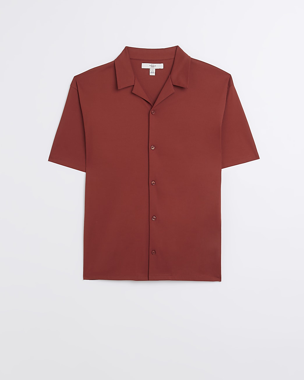 Rust regular fit jersey revere shirt