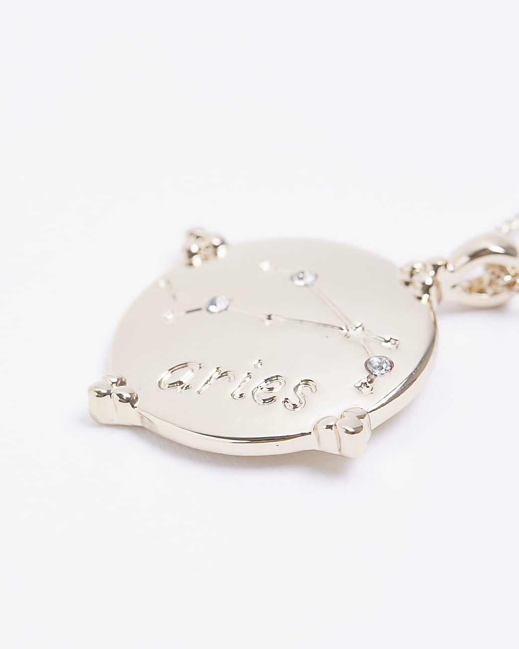 Gold Aries star sign necklace