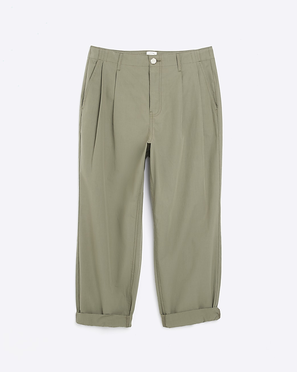 Plus khaki straight leg chinos