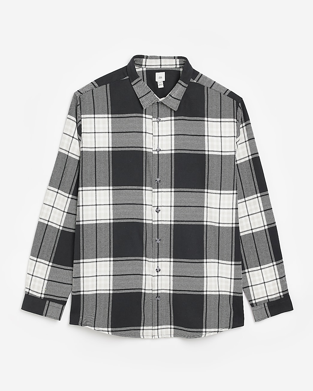 Big & Tall black regular fit check shirt