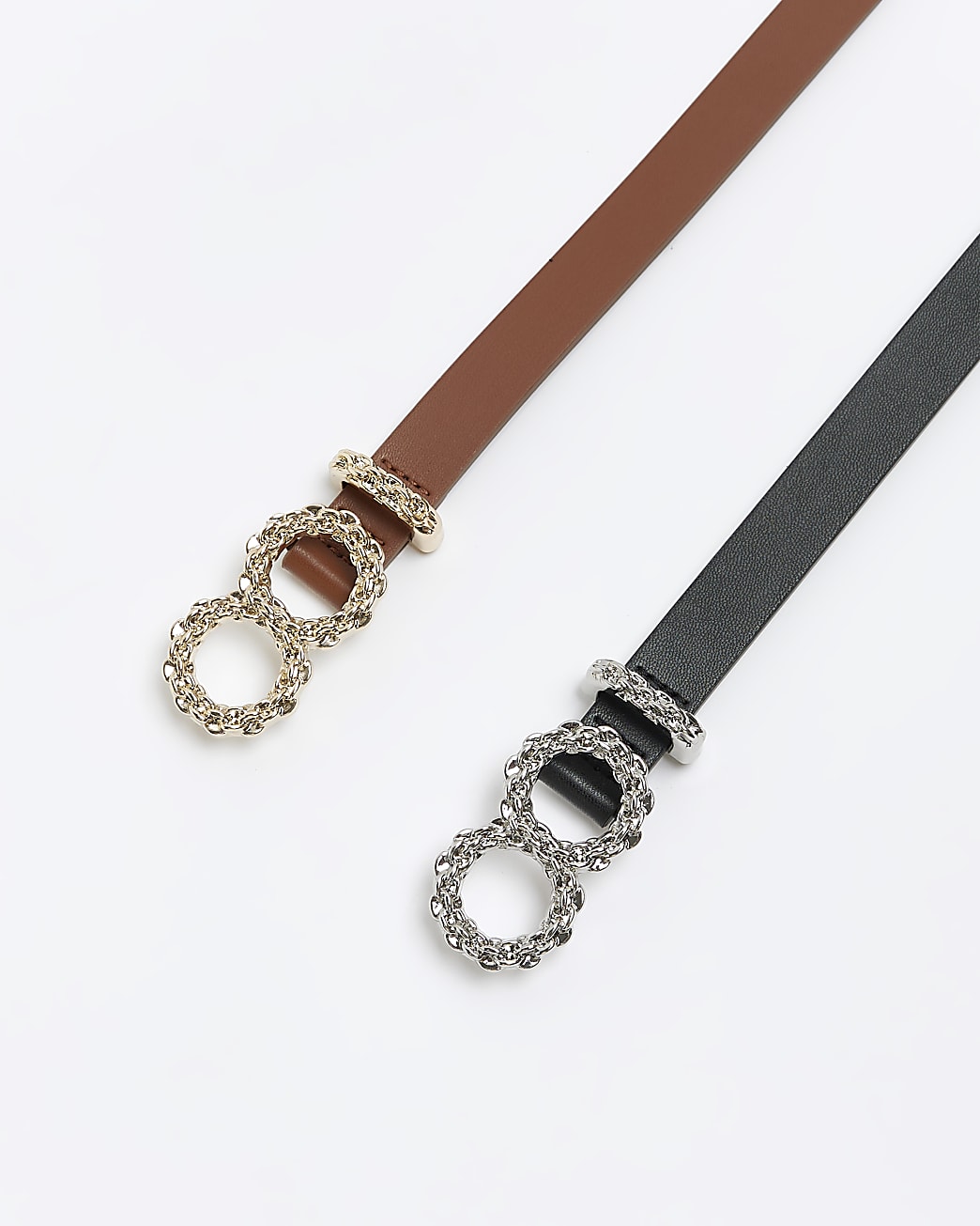 Black buckle detail belt multipack
