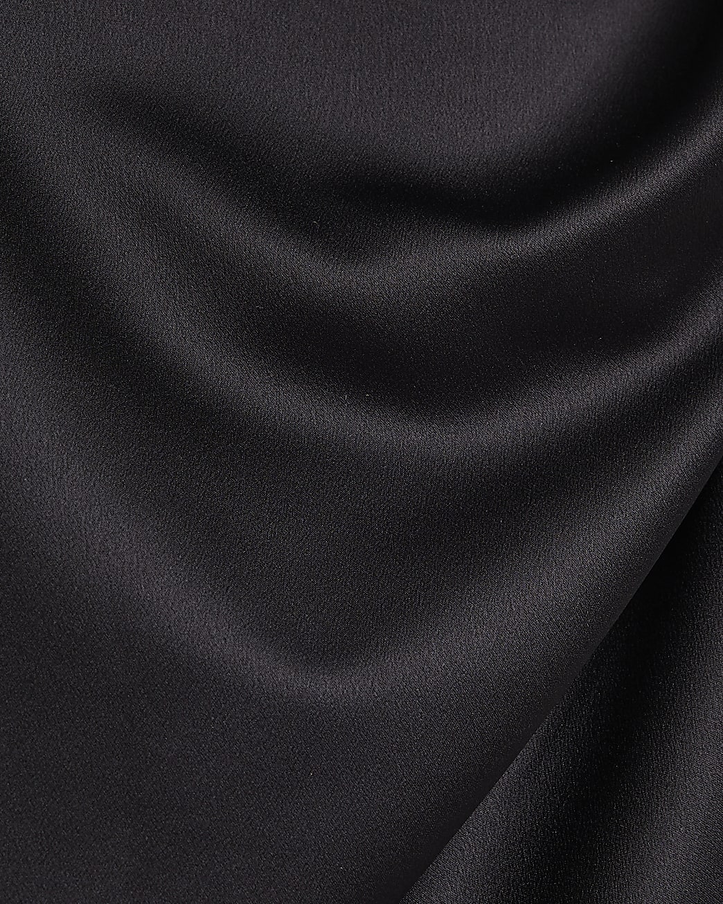 Plus black satin wrap mini dress