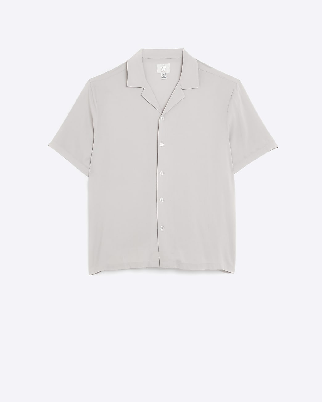 Stone regular fit viscose revere shirt
