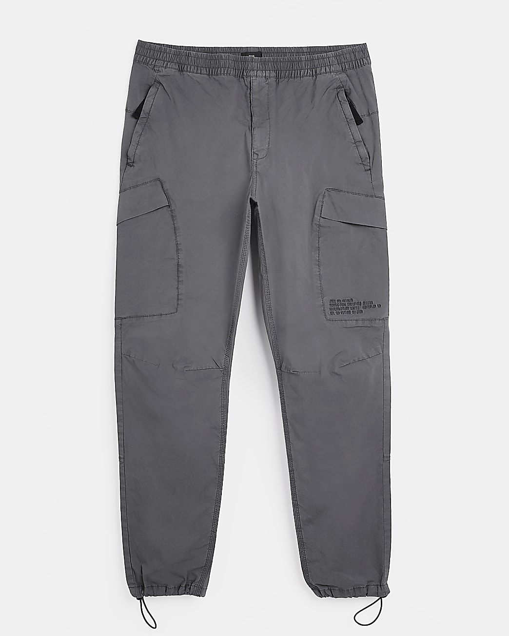 Grey Washed Regular fit Cargo trousers