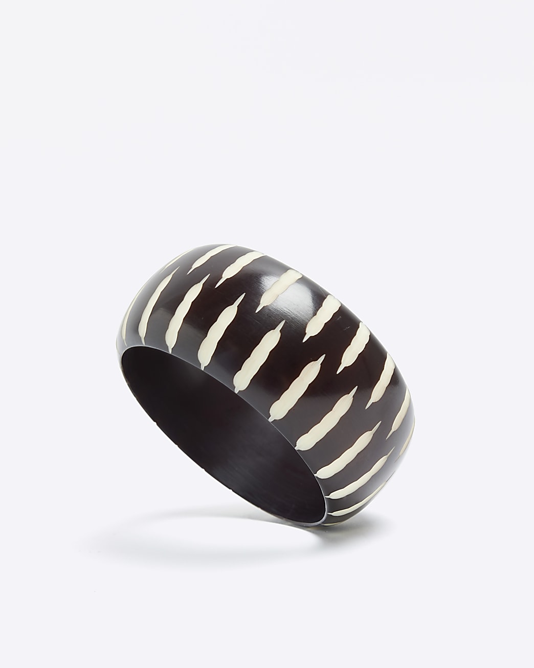Brown tulum stripe bangle bracelet