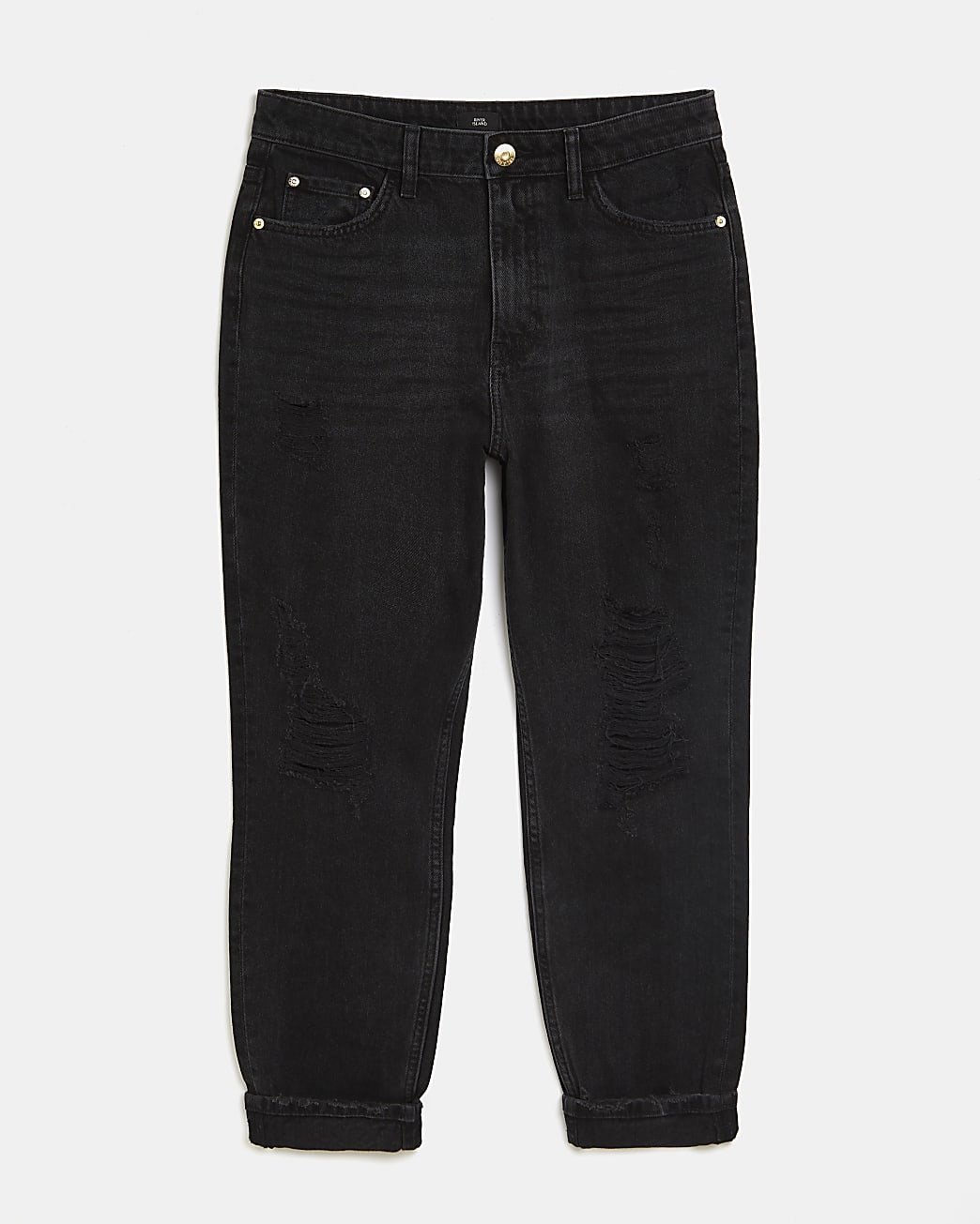 Black high waisted mom jeans