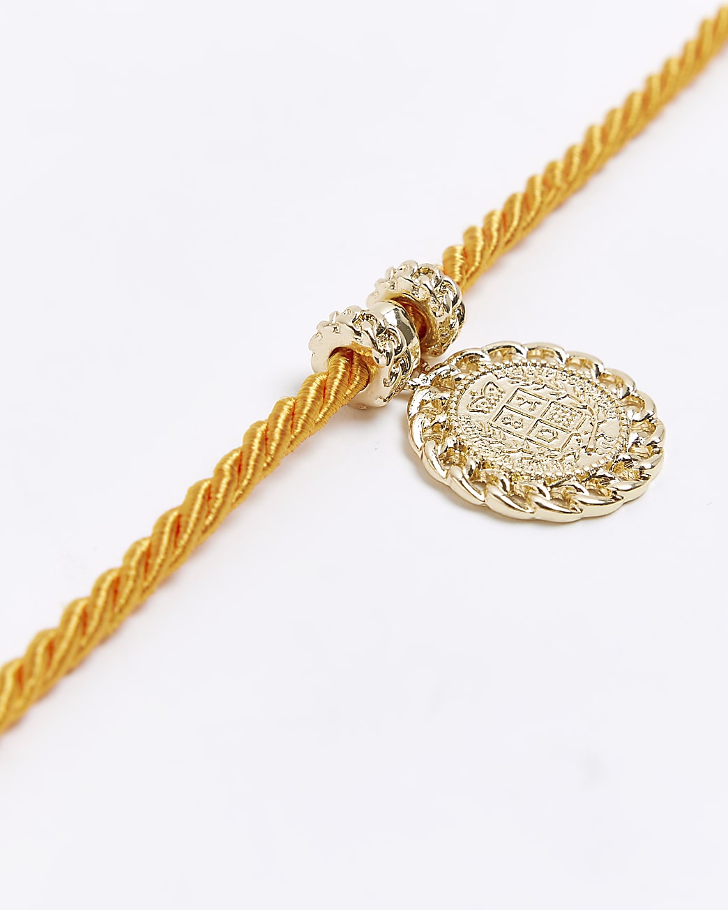 Orange Coin Choker necklace