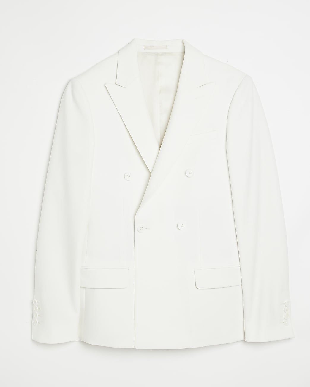 White slim fit premium suit jacket