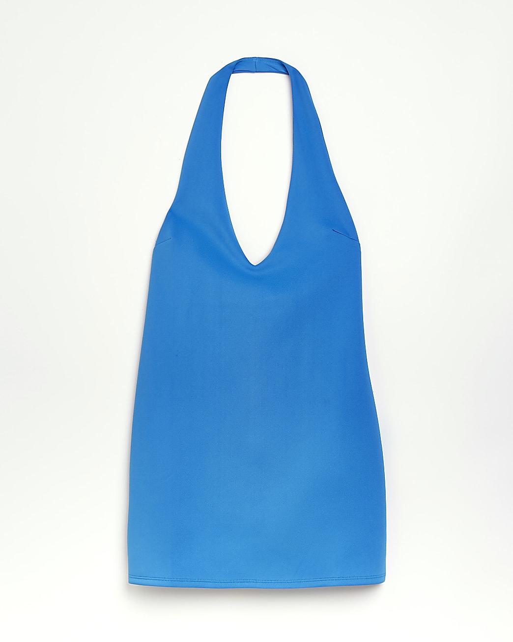Petite blue halter neck bodycon mini dress