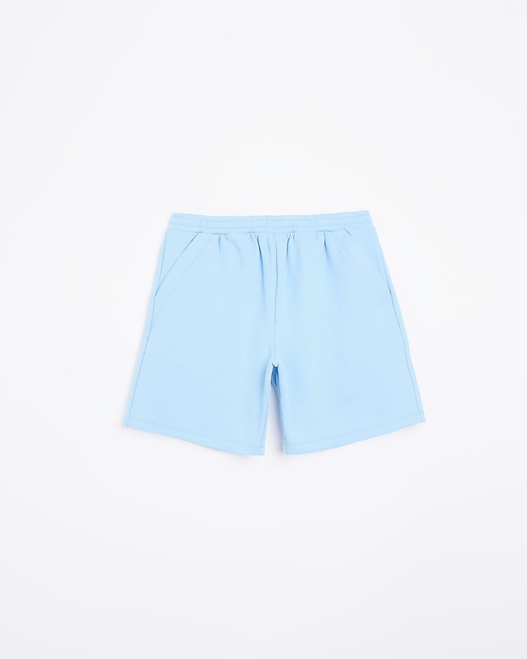 Blue regular fit jersey shorts
