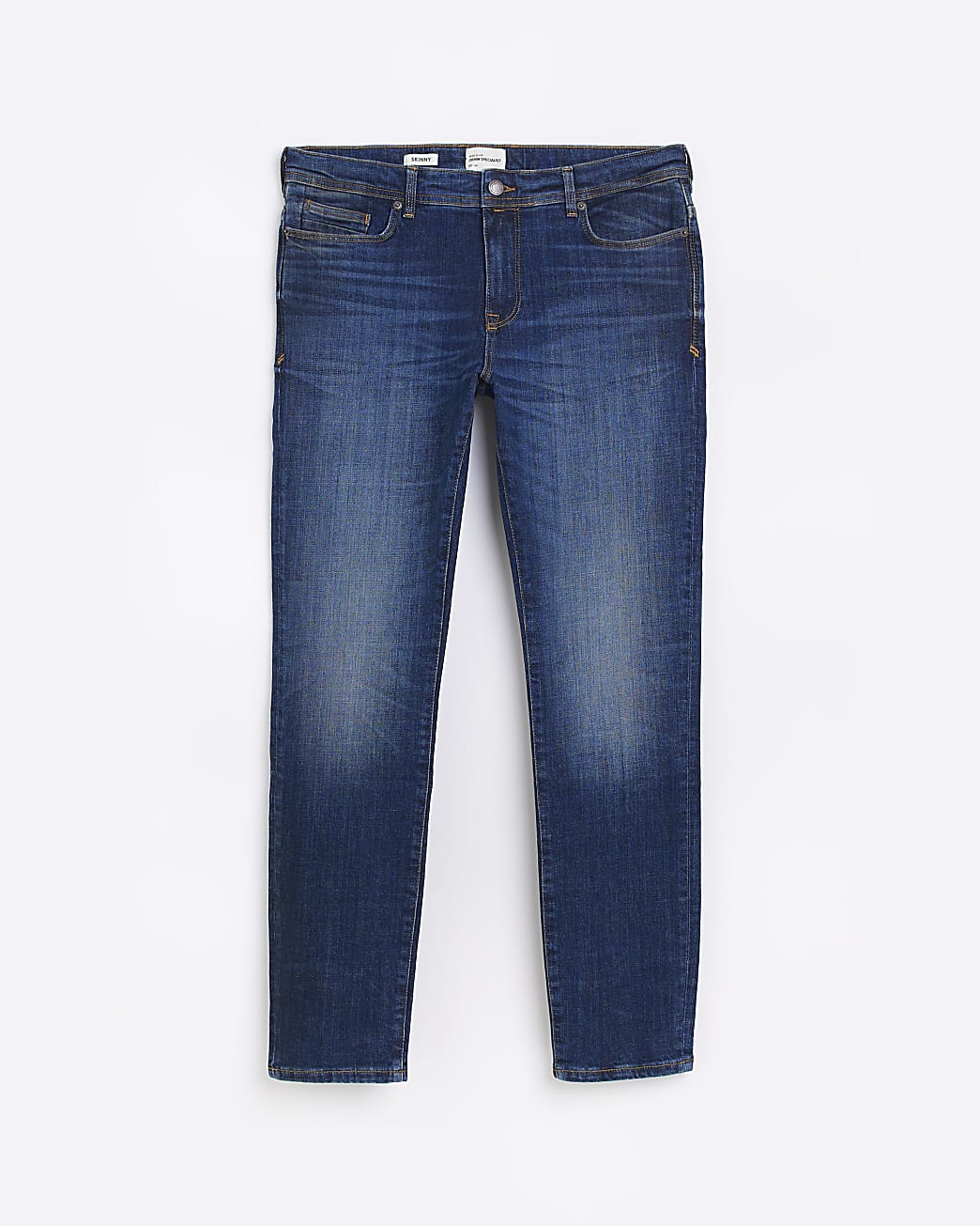 Blue skinny fit faded jeans