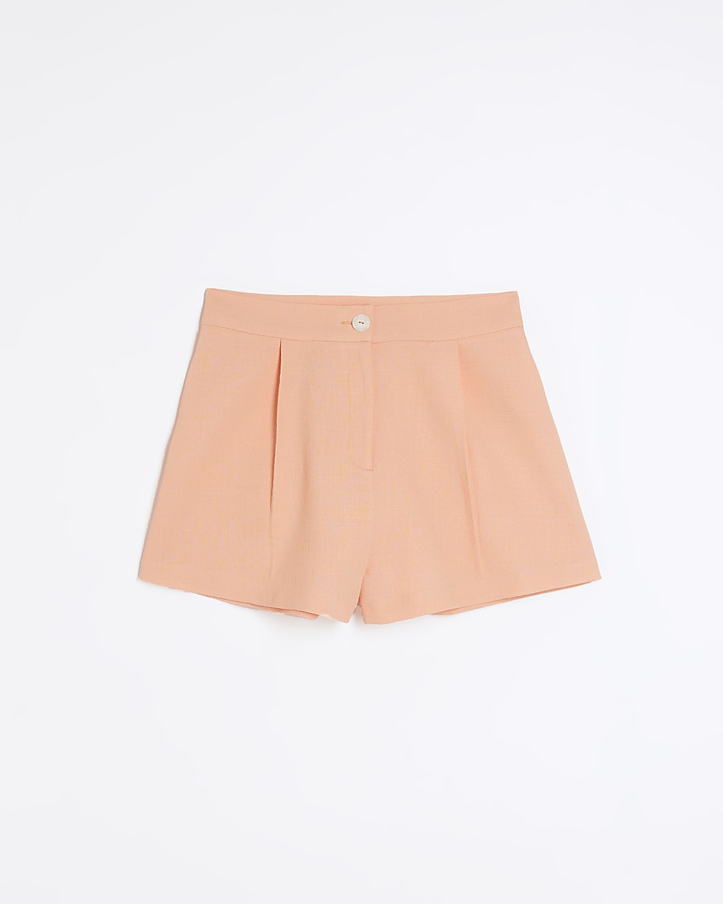 Coral button front tailored shorts